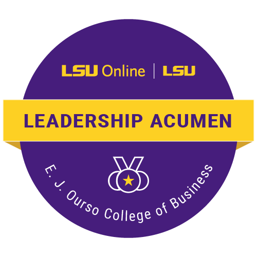 LSU Online Flores MBA Leadership Acumen Badge