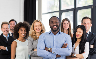 Group of people smiling